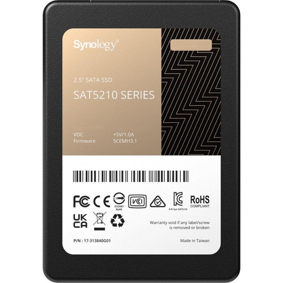 SSD жесткий диск SATA2.5" 1.92TB 6GB/S SAT5210-1920G SYNOLOGY