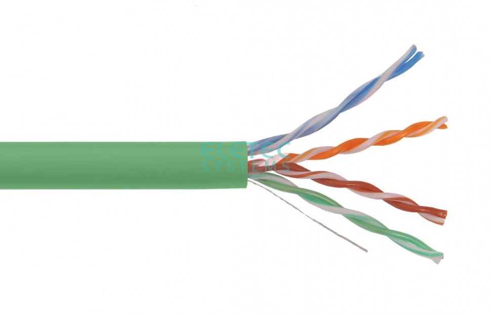 Кабель UTP 5E Eletec 4x2xAWG24, зеленый, 305м, медь, Россия