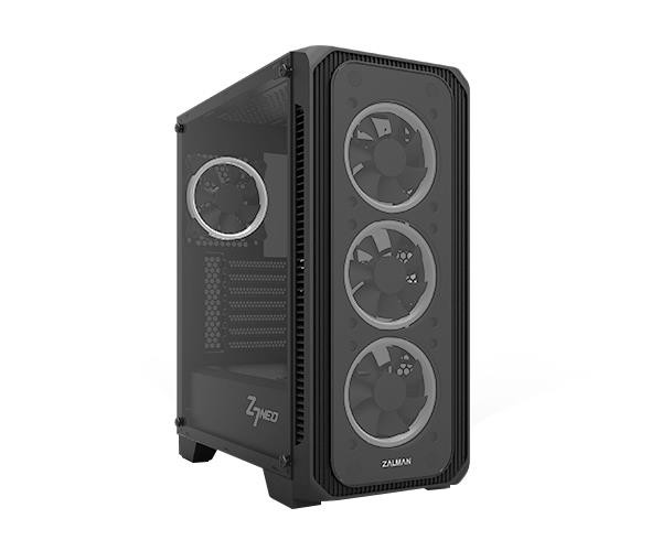 ZALMAN Z7 NEO, ATX, BLACK, WINDOW, 2x3.5", 2x2.5", 2xUSB2.0, 1xUSB3.0, FRONT 3x120mm, REAR 1x120mm